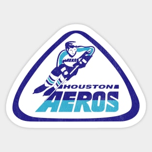 Defunct Houston Aeros Hockey 1972 Sticker